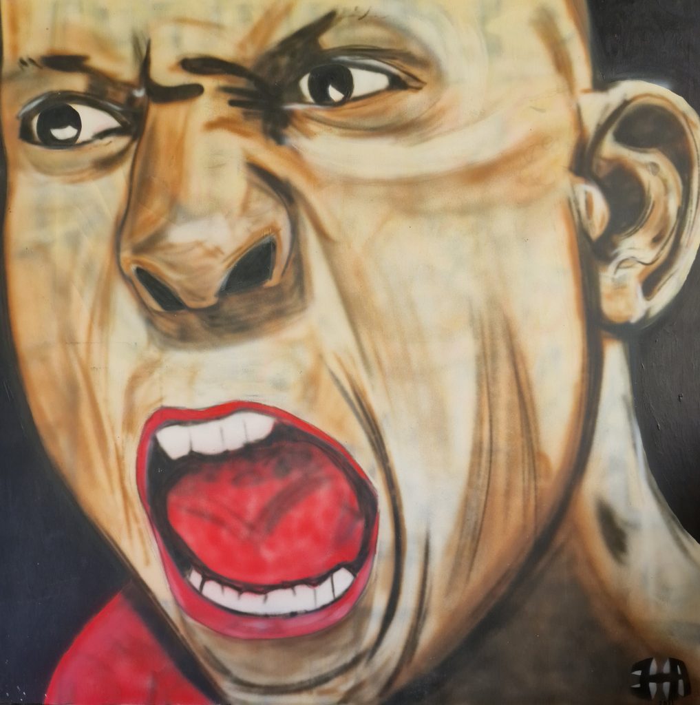 Picture of a angry man - close up - by Jesper Hansen