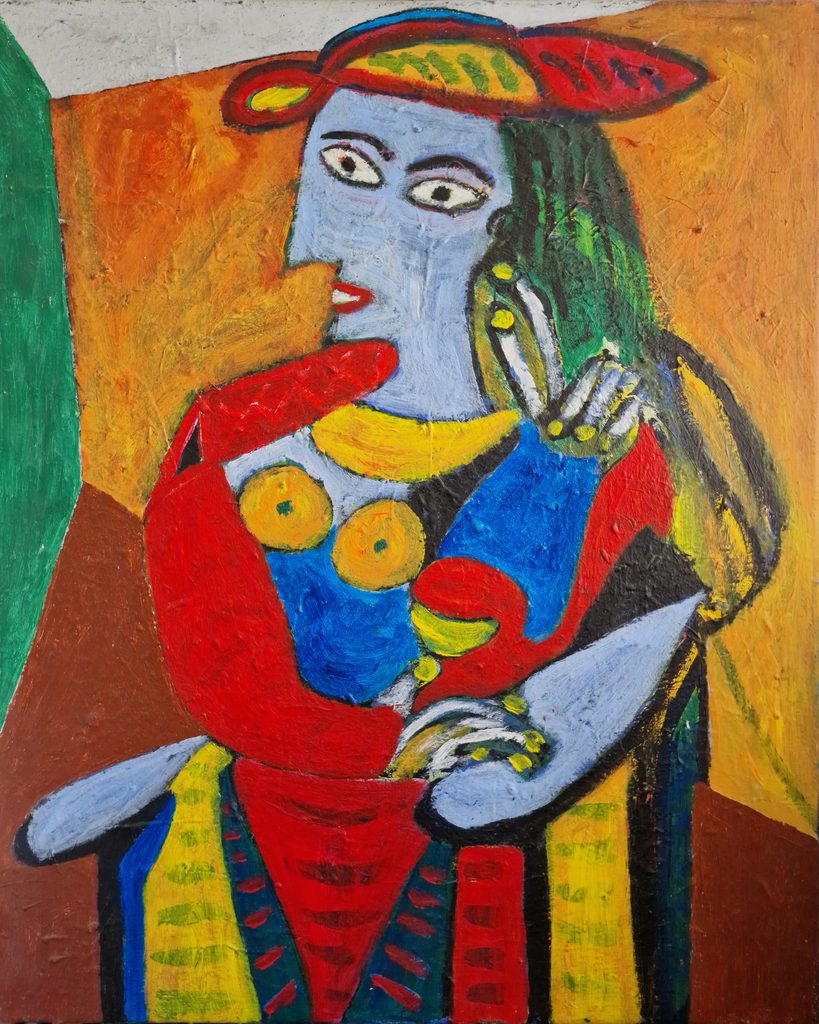 Colorful Picasso inspired painting by Torben Finn Rask